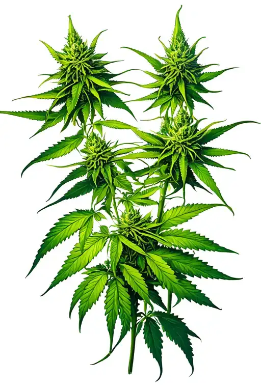 weed plants tattoo design idea