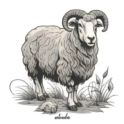 shepherd leaves 99 to find 1 sheep tattoo design idea
