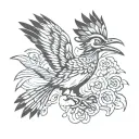 roadrunner sprinting tattoo design idea