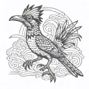 roadrunner sprinting tattoo design idea