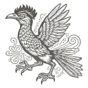 roadrunner sprinting tattoo design idea