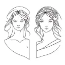 Aurora and ariadne tattoo design idea