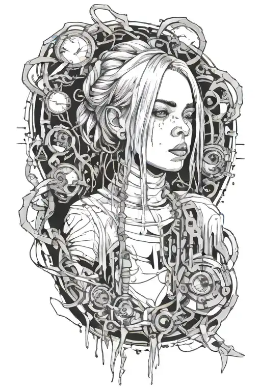 billie eilish getting older song tattoo design idea