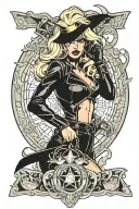 black canary tattoo design idea
