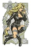 black canary tattoo design idea