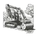 excavator emerging tattoo design idea