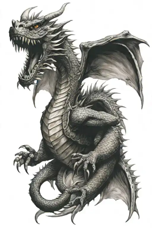 dragon western dragon tattoo design idea