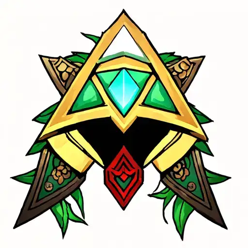tri force from legend of zelda ocarina time tattoo design idea