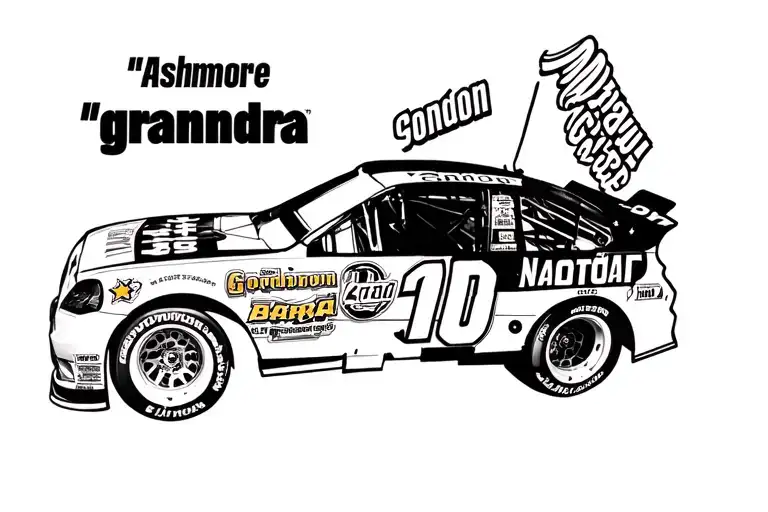 "Gordon Ashmore “grandpa” " nascar tattoo design idea