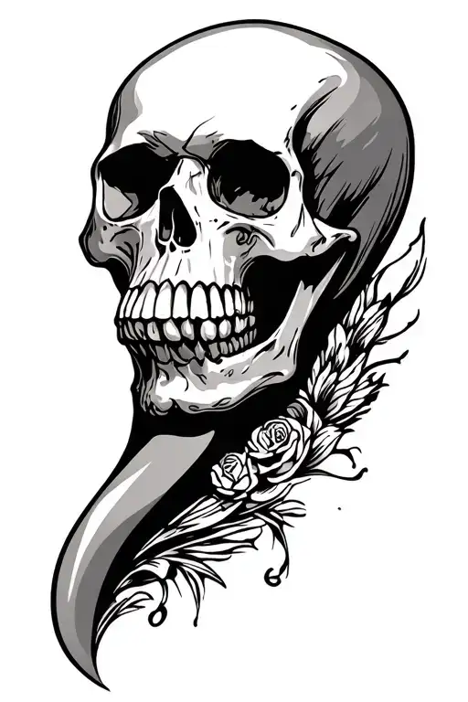 skull around knee tattoo tattoo design idea