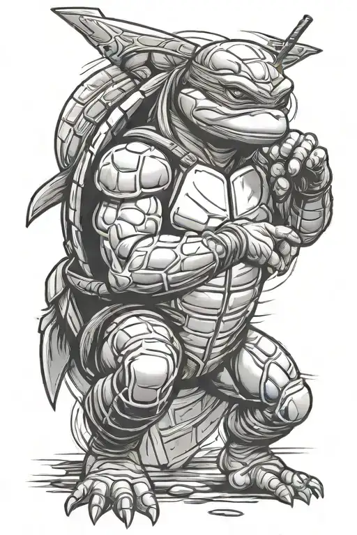 ninja turtle raphael teenage mutant tattoo design idea