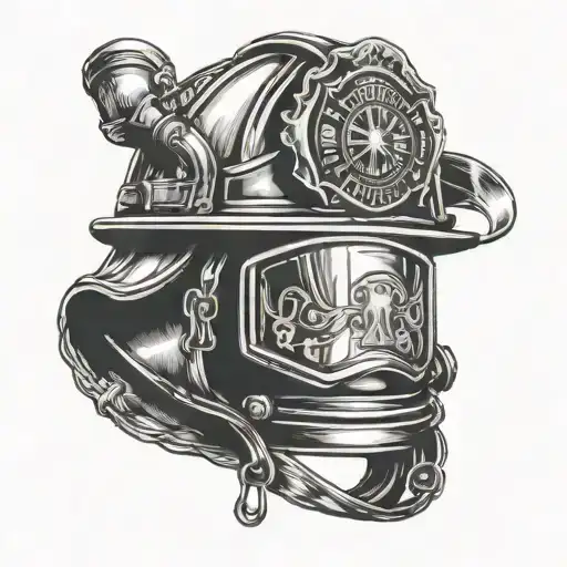 Firefighter Helmet Only tattoo tattoo design idea