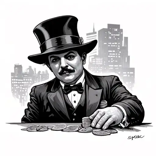 Gangster Monopoly Man tattoo design idea
