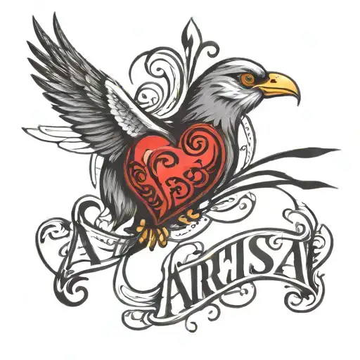 I am looking for a tattoo design that combines Atrisa's name with a heartbeat design and has the year 2009. tattoo design idea