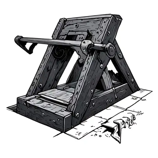 Guillotine tattoo design idea