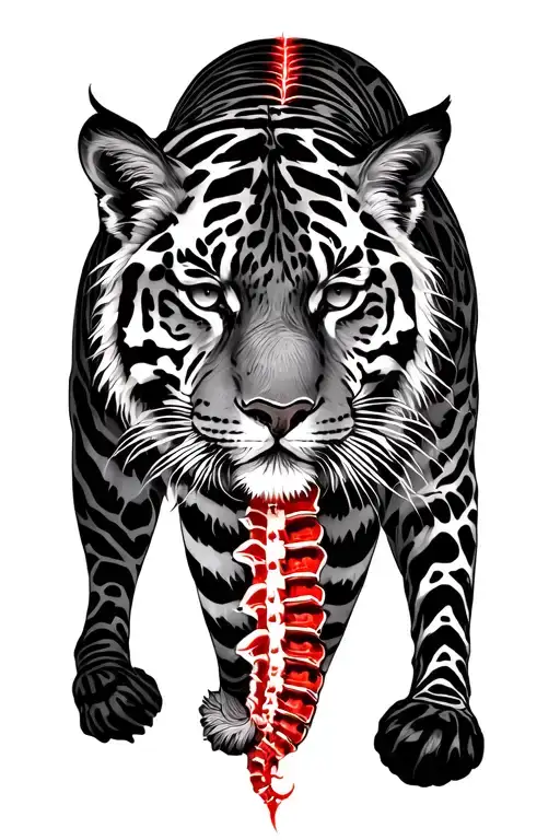 Spine tattoo, I like dainty designs, tigers/leopards their print specifically AND u can maybe add something that’s red tattoo design idea