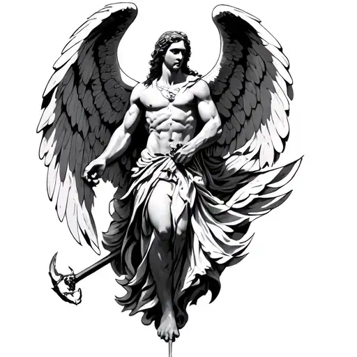 Raphael Archangel tattoo design idea