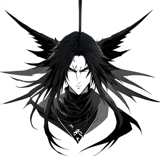 Ulquiorra Cifer Anime Bleach tattoo design idea