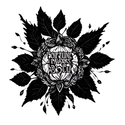 Fortune Favors the Bold tattoo design idea