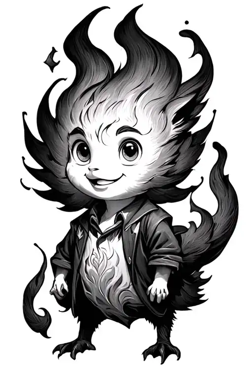 studio ghibli calcifer harry Potter disney style tattoo tattoo design idea