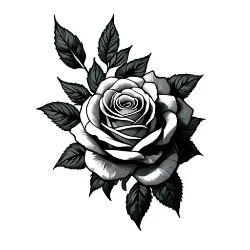 FEAR GOD with roses tattoo design idea