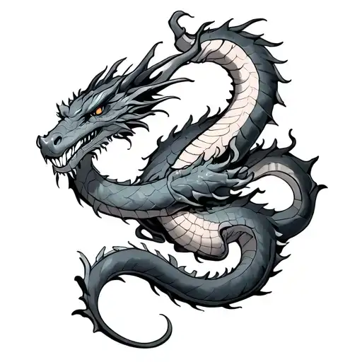 Dragon Wrapped Around Arm tattoo design idea