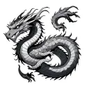 Dragon Wrapped Around Arm tattoo design idea