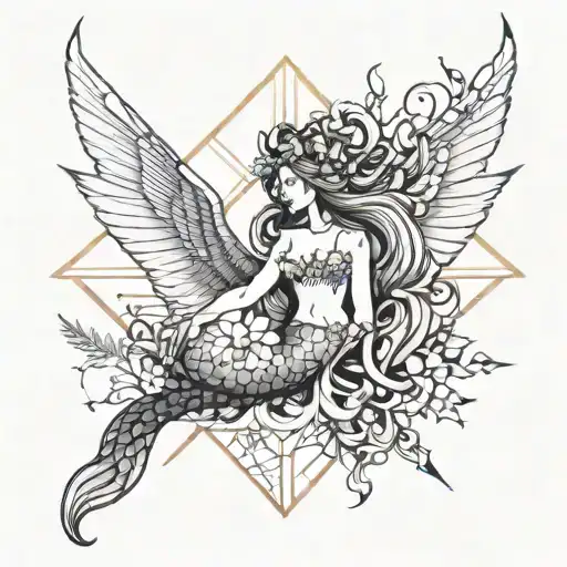 up to 7cm/width and 40cm/height. Use the mermaid type Lilith, Aphrodite, star, sun, hummingbird, fairy, Cleopatra tattoo design idea