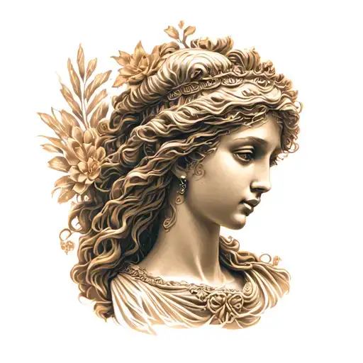 aphrodite goddess tattoo design idea