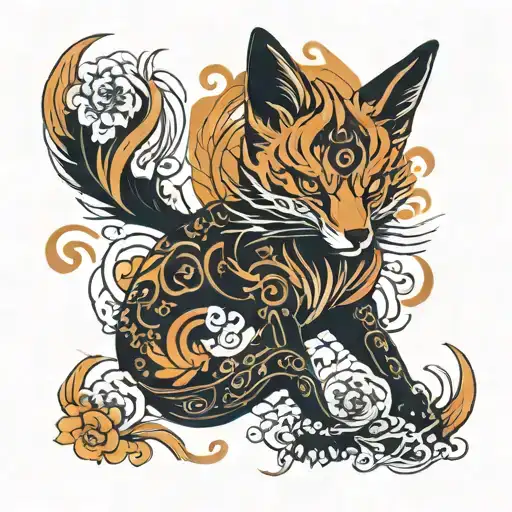 Kurama Kitsune tattoo design idea