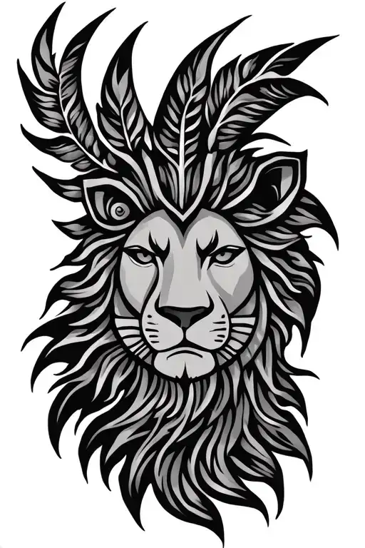 Filipino tribal, Sun Warrior, Leo zodiac sign incorporated, back tattoo tattoo design idea
