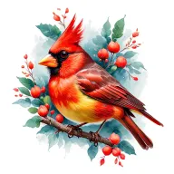 red cardinal tattoo design idea