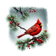 red cardinal tattoo design idea