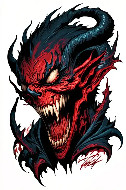 shadow fiend tattoo design idea