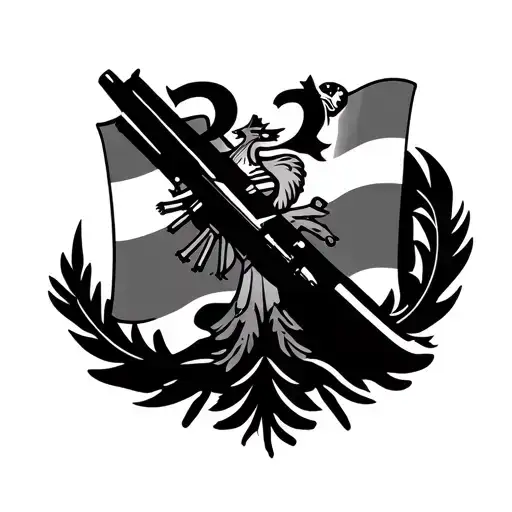 air defense Hungarian flag tattoo design idea