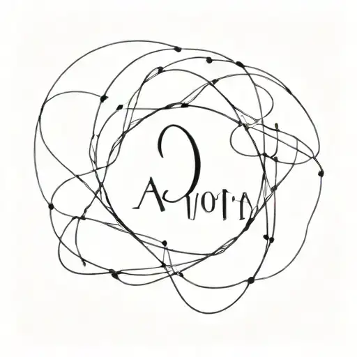 mobius loop alpha omega tattoo design idea