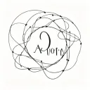 mobius loop alpha omega tattoo design idea