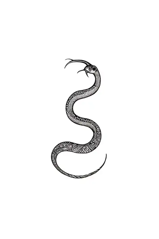 snake moon sun tattoo design idea