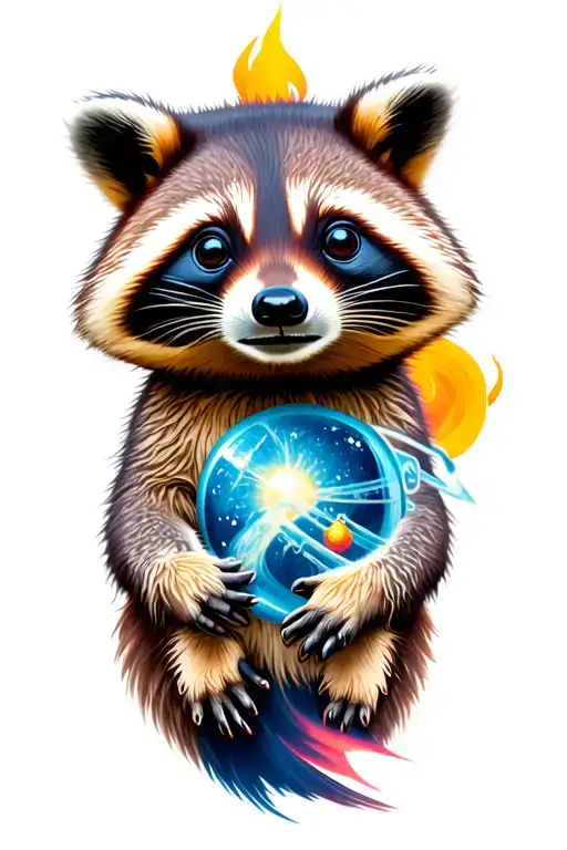 Rocket Racoon and Hi Hi tattoo design idea