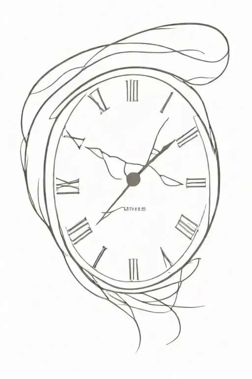 time running tattoo design idea