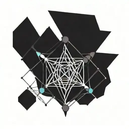 geometric lsd molecule tattoo tattoo design idea