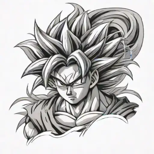 goku super sayajin tattoo design idea