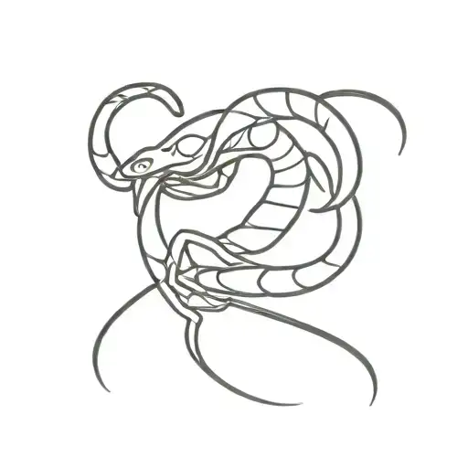 scorpion intertwined with aries zodiac sign tattoo design idea