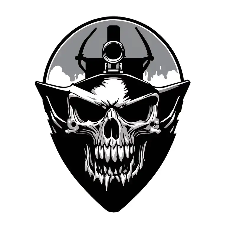 pump jack tattoo design idea