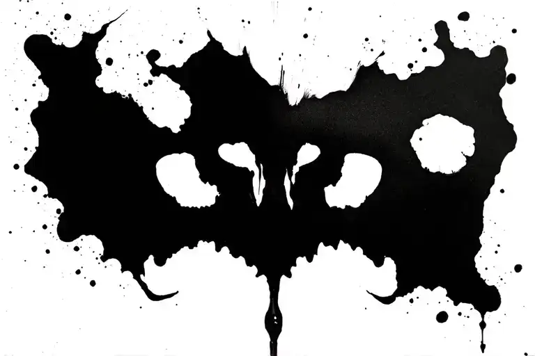 Rorschach inkblot tattoo design idea