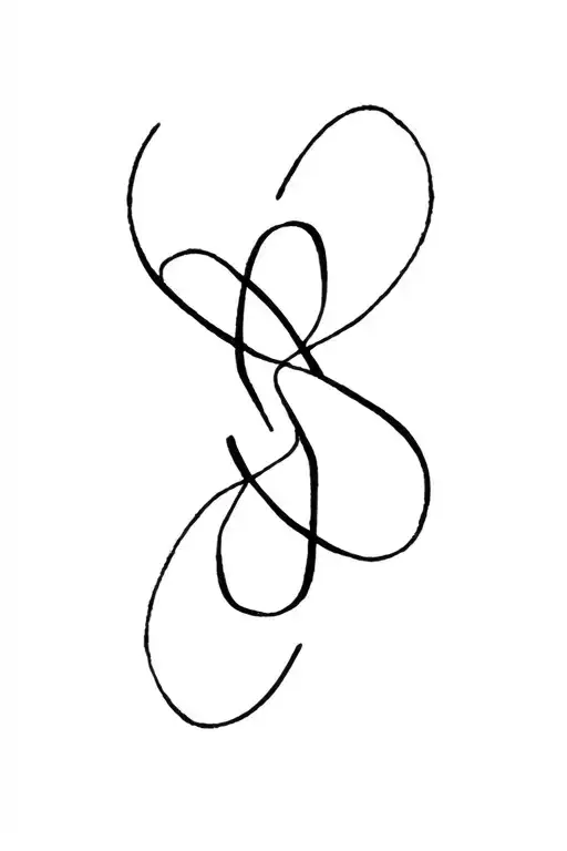 initials intertwined representing the client's kids tattoo design idea