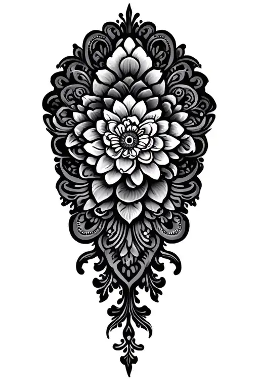 lace patterns tattoo design idea