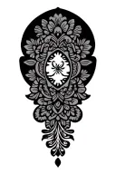 lace patterns tattoo design idea