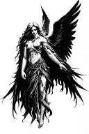 Azrael Angel tattoo design idea