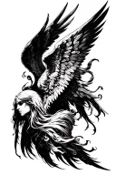 Azrael Angel tattoo design idea
